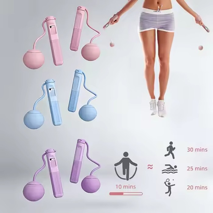 New Heavy Cordless Skipping Rope, Fitness Jump Rope With Weighted Ball,Household Indoor Fitness Equipment,Jump Rope with Counter