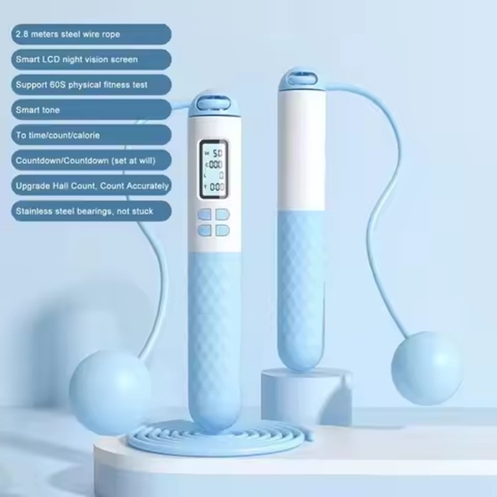 Portable Cordless Ropeless Jump Rope With Counter Weight Loss Counting Skipping Rope Smart Anti-Skid Digital Skip Rope Children