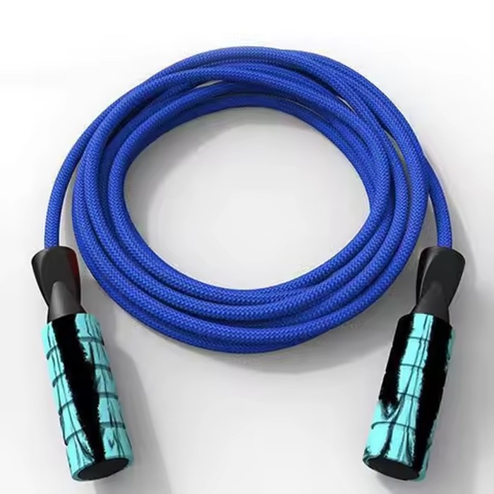 Fitness Training Jump Rope 9Mm Blue Duplex Bearing For Adults Students Weighted Skipping Rope Handles Workout Gym Sports