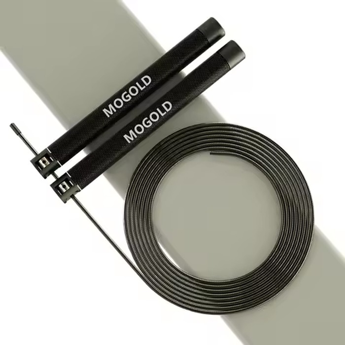 MOGOLD Ultra-durable Wire Jump Rope | Non-slip Handles with Comfortable Grip, Professional Fitness
