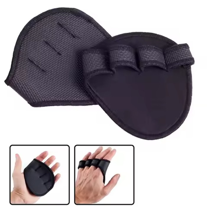 2PCS SBR Rubber Grip Pads Lifting Grips Gym Workout Gloves Weightlifting Calisthenics Powerlifting Fitness Sports Hand Protector