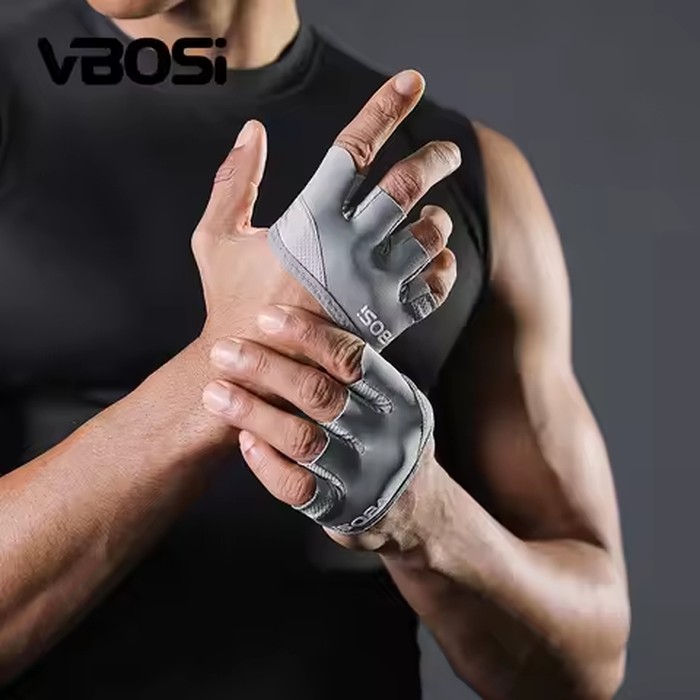 VBOSi Anti-Slip Four-Finger Sports Gloves – Breathable Training Grip Gloves for Gym, Cycling & Daily Workouts