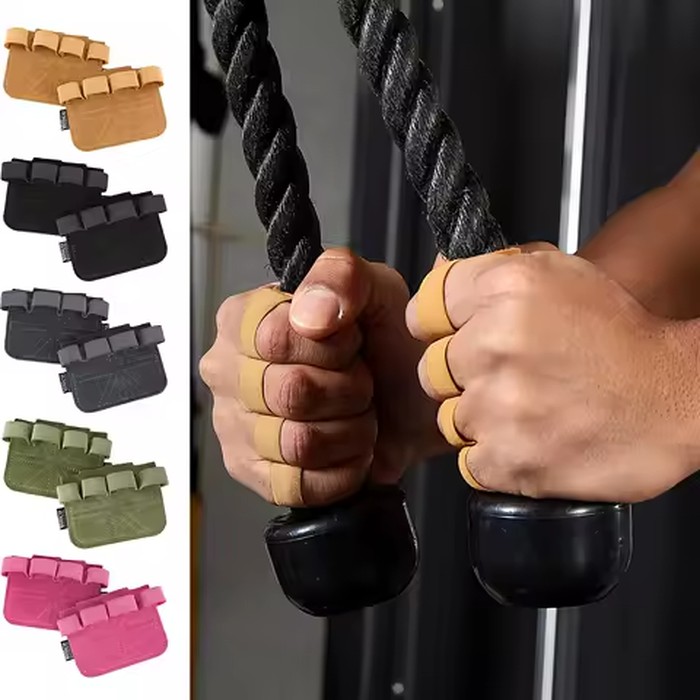 Powerlifting Gym Gloves Breathable Horizontal Bar Booster Gloves Weightlifting Leather Palm Guard Fitness Gloves for Men Women