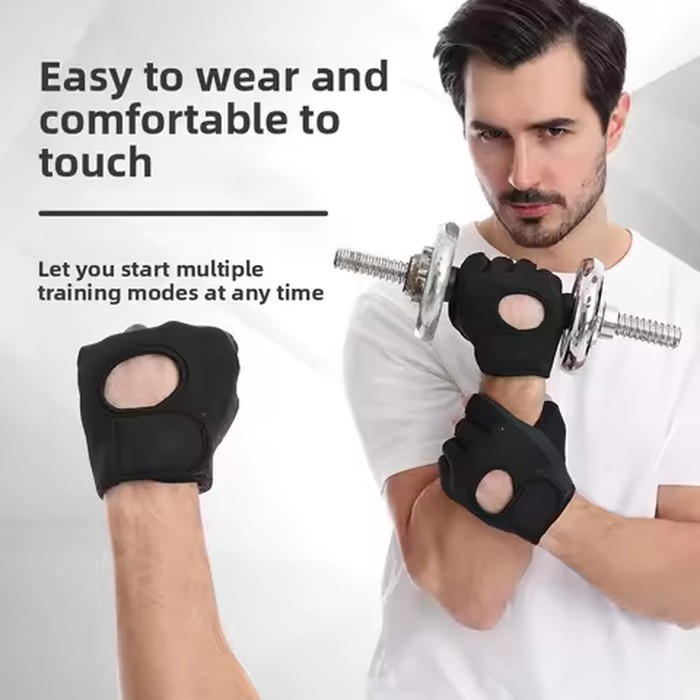 2PCS Gym Gloves Weightlifting Workout Dumbbell Crossfit Bodybuilding Accessorie Breathable Fitness Gloves Silicone Palm Hollow