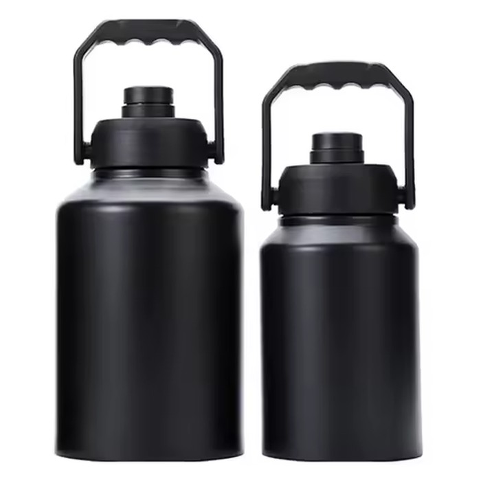 64OZ Large Capacity Sports Thermos Cup with Handle,Stainless Steel Vacuum Flasks,Wide Mouth Drinkware,Camping Gym Water Bottle
