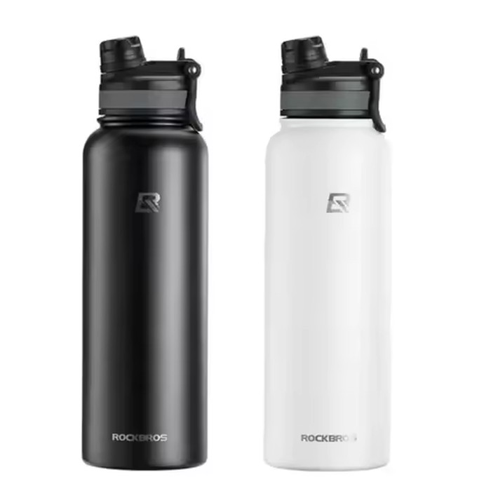 ROCKBROS Thermal Water Bottle Sports Water Bottle Non Slip Stainless Steel Cold And Hot Thermo Cup Cycling Hiking Equip