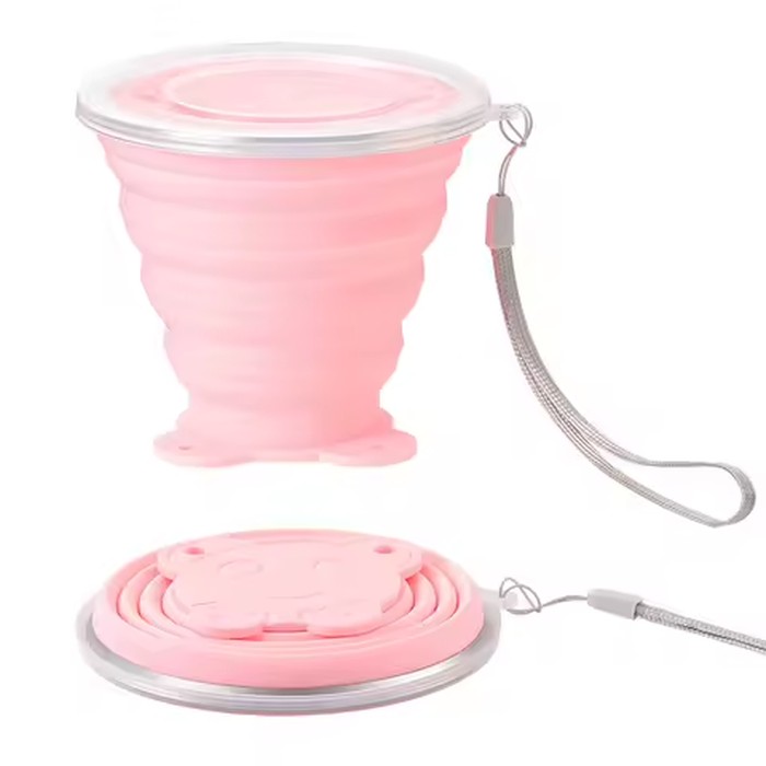 Collapsible Silicone Cup 270ML Foldable Travel Water Cup Portable Camping Mug SpaceSaving Lightweight Food-Grade for Outdoor Use