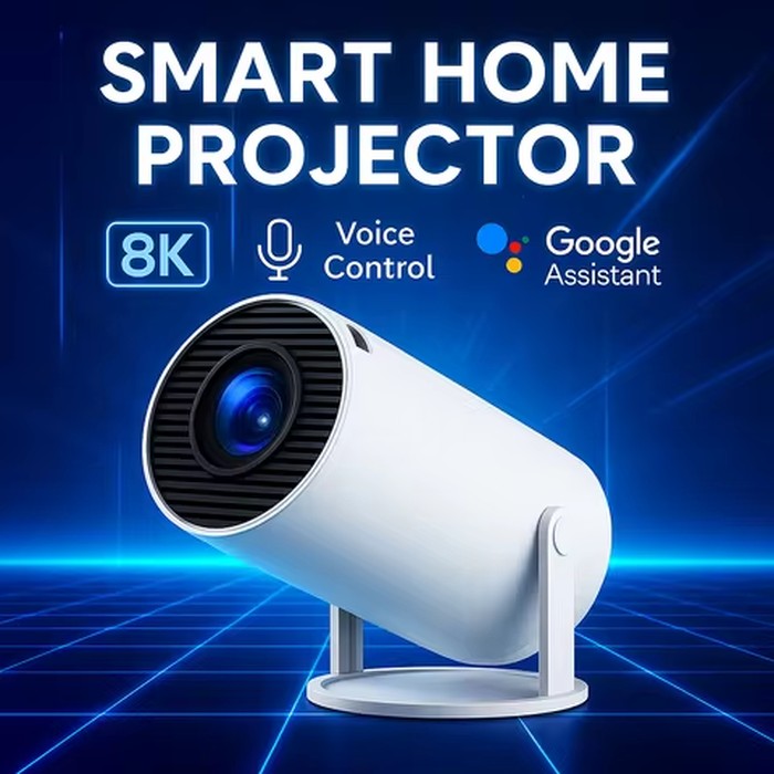 Smart Home Projector 1080P HDR10 4K Supported Portable Mini Projector WiFi Bluetooth Screen Mirroring Theater Beamer TV Stick