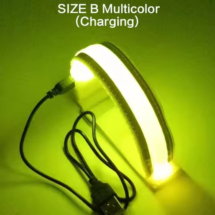 1PC USB Rechargeable LED Armband with Reflective Safety Strap for Night Running Cycling Outdoor Activities