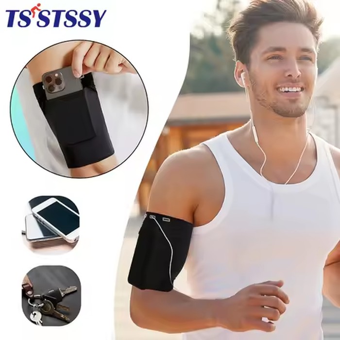 Sports Arm Bag Phone Holder for Running, Cell Phone Arm Bands, Phone Strap Armband for Men Women Running, Walking, Hiking,Biking