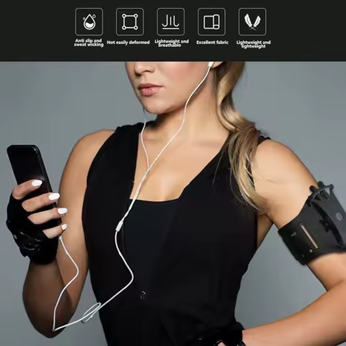 Running Armband Sports Arm Band 360 Degree Rotating Sports Wristband Running Phone Armband for Running Hiking Cycling