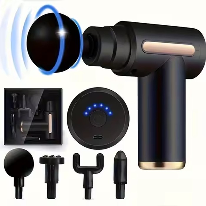 Massage Gun Fascia Deep Muscle Relax Body Neck Massager Electric Fitness Equipment Noise Reduction Male Female
