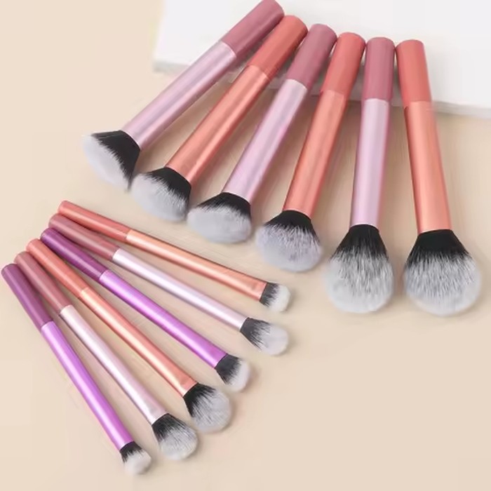 12pcs Makeup Brush Kit Soft Synthetic Hair Make Up Brushes Foundation Blush Eyeshadow Cosmetic Makeup Tools