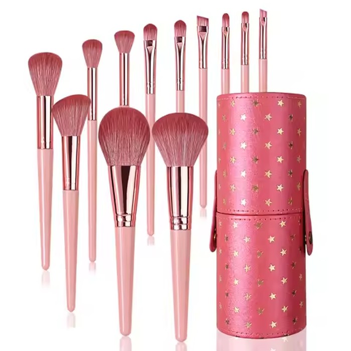 Portable Makeup Brushes 12pc Makeup Brush Set Synthetic Foundation Brush Powder Contour Eyeshadow Liner Blending Highlight