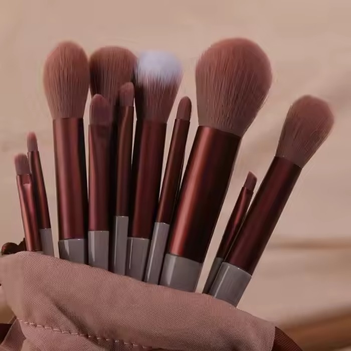 13pcs Makeup Brushes Set Eye Shadow Foundation Women Cosmetic Brush Eyeshadow Blush Beauty Soft Make Up Tools Bag