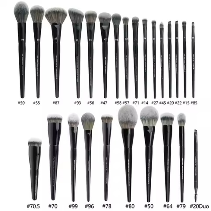 5/16/26pcs/set Black Powder Makeup Brushes Angled Sculpting Foundation Face essential cosmetic tools Eyeshadow Eye Make Up Brush