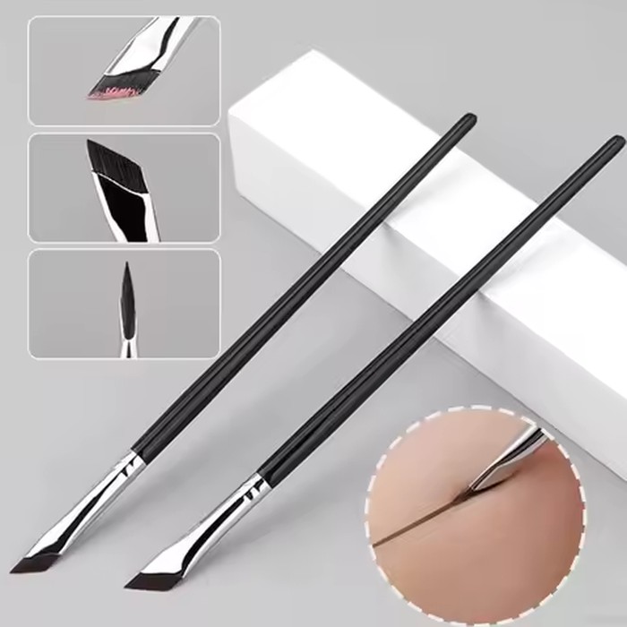 1-16pcs Upgrade Blade Eyeliner Brush Ultra Thin Fine Angle Flat Eyebrow Brush Liner Brow Place Makeup Brush Precise Detail Brush