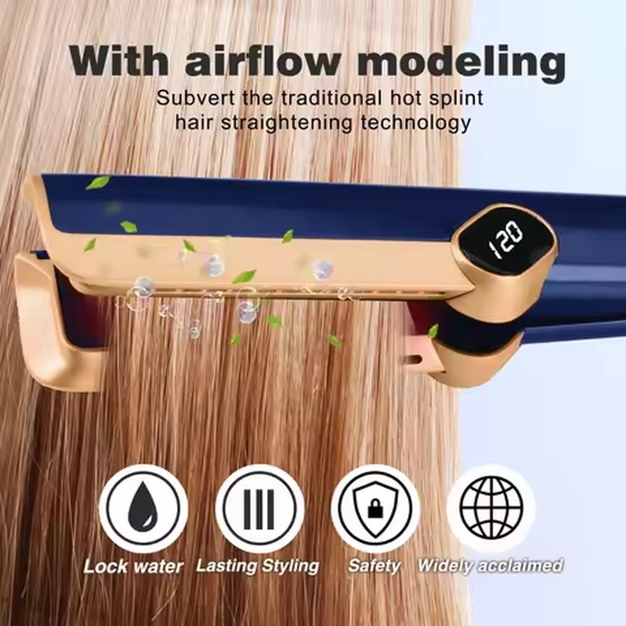 Multi Styler 2in1 LCD Display Hair DryerWet and Dry Hair Straightener Ion Portable Air Styling Hair Straighten