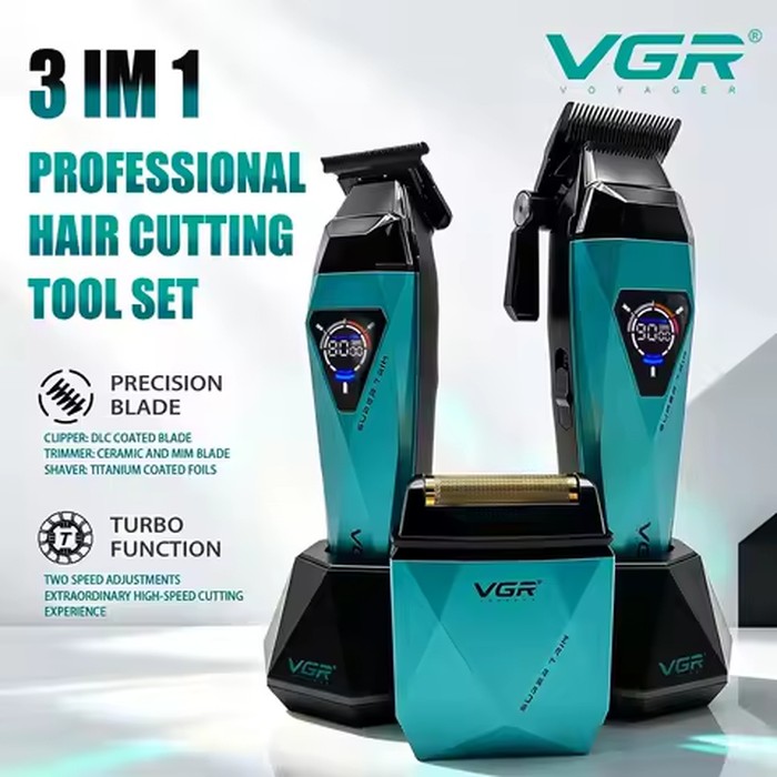 VGR Trimmer Electric Shaver Adjustable Hair Cutting Machine Cordless Clipper Barber Mini Beard Trimmer Trimmer for Men V-877 S3