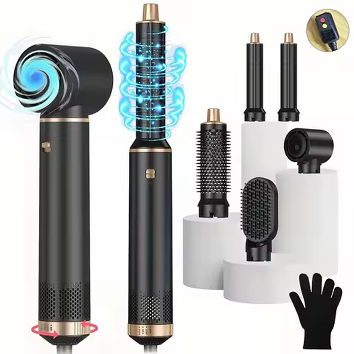 UKLISS 5-In-1 Hot Air Styling Brush Hair Dryer - Ion Hair Care Enhancement, Detachable Structure, Touch Control, Voluminous Hair, Suitable For Wet/Dry Hair, Mother's Day Gift, Valentine's Day Gift, Boyfriend Gift, Valentine's Day Gift, St. Patrick's Day