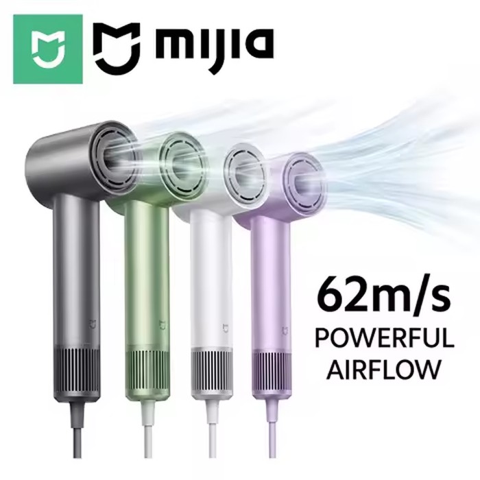 MIJIA High Speed Ionic Hair Dryer,110000RPM,62m/s Fast Dry,8 Modes Smart Temperature Control,220V CN Version With Adapter