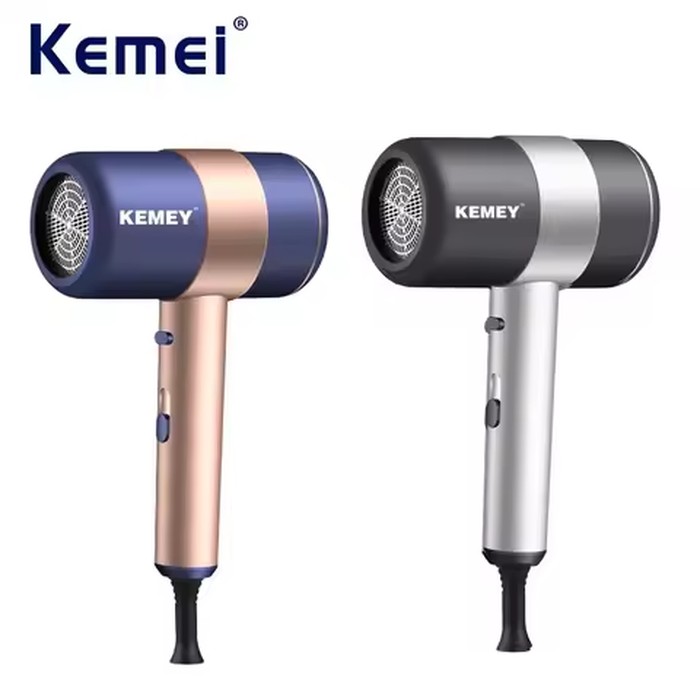 Kemei Hair Dryer 1800W Portable Lightweight Blow Dryer Fast Drying Negative Ion Hairdryer Blowdryer Heat Settings for Home Use