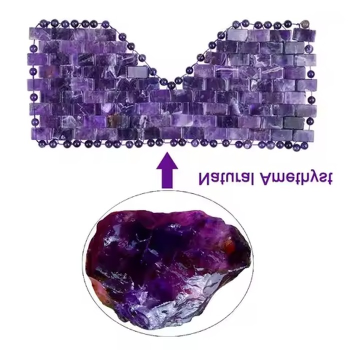 Purple Crystal Jade Face Mask Gua Sha Scraper Massager Roller Set Natural Amethyst Gouache Stone Body Health Care Beauty Devices