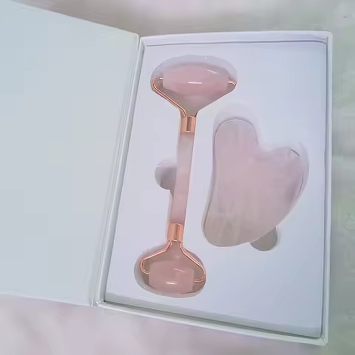 Gua Sha Natural Stone Quartz Jade Massage Roller Faical Massage Tools for Face Board Acupoint Eye Care Body SPA Massager