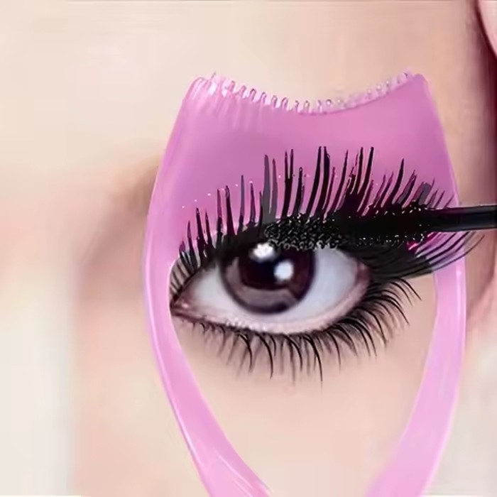 1pc 3D Triple Function Eyelash Assistant Tool, Mascara Applicator Guide, Eyeliner Assistant, -Clumping Eyelash Separator 2042