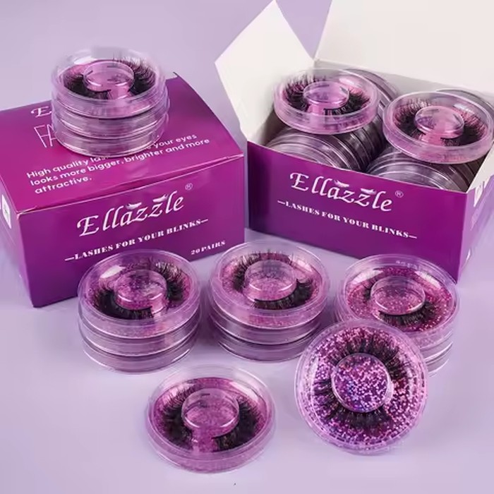 20 Pairs 4 Styles Wispy Faux Mink False Eyelashes Mixed Dramatic Thick Curled Fluffy Strip lashes Multipack for Eyes Makeup Sets