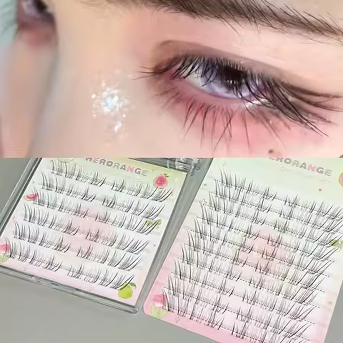 No Need Glue Self-adhesive False Eyelashes Large Capacity Upper Eyelashes Single Cluster Segmented Natura Curling DIY Eyelashe