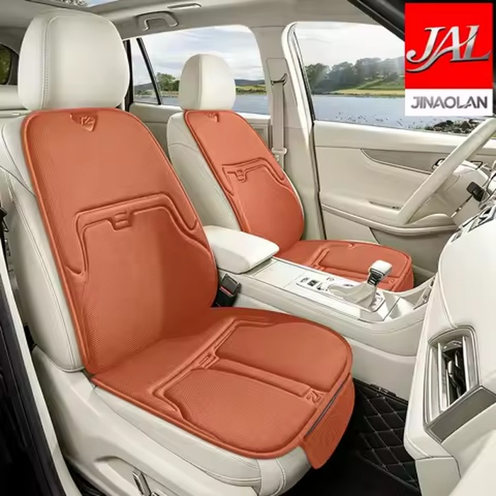 Luxury linen car seat covers for the front two seats, suitable for all seasons and all types of vehicles. Comfortable, breathable, and durable, with a convenient front pocket for storing small items. Suitable for sedans, SUVs, and pickup trucks