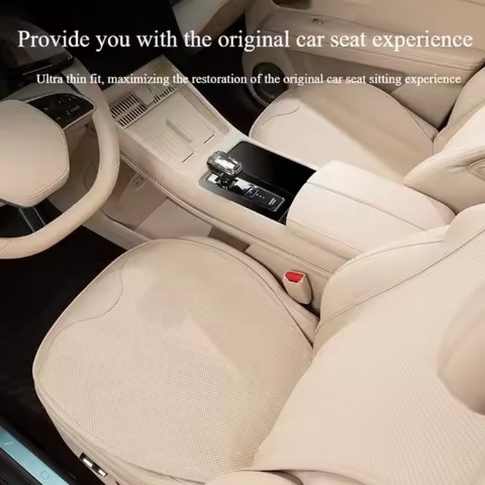 Universal Nappa Leather Car Seat Cushion All Season Soft Summer Seat Cover Protector Comfortable Car Seat Accessories