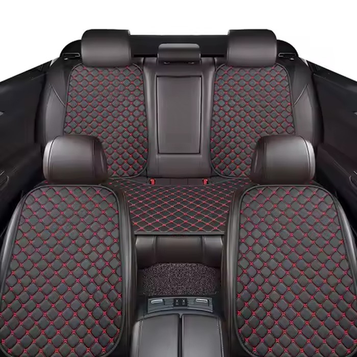 New Universal Car Seat Cover Back Cushion Pu Leather Minimalism Protective Seat Cushion Wear-resistant Car Interior Accessories