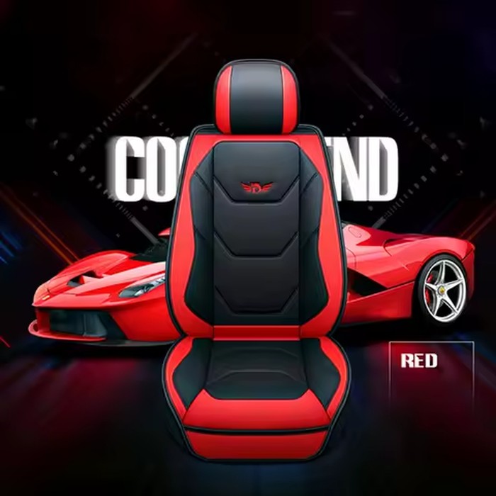 1x Universal PU Leather Front Car Seat Cover Automobiles Seat Covers Seat Chair Cushion Protetor Mat for BMW/Audi/Ford
