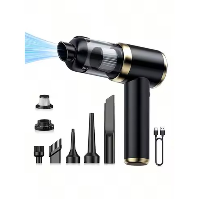 Handheld Car Vacuum Cleaner, Suction And Blower Integrated Wireless Mini Vacuum Cleaner, USB Charging, Multiple Nozzles, Efficient Home And Car Cleaning, Suitable For Cars, Homes, Offices, Cleaning Pet Hair