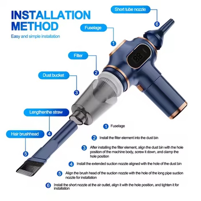 Car Vacuum Cleaner Wireless Mini Powerful Vacuum Cleaner Portable Handheld Cordless Super Strong Cleaning For Toyota All Model