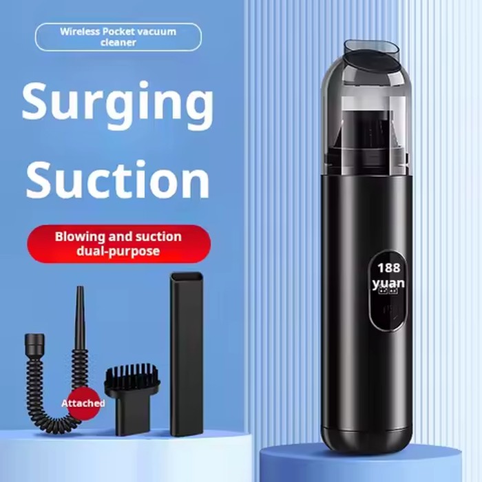 Wireless Pocket Vacuum Cleaner 2-in-1 Blowing And Suction Portable Handheld Type-C for Car Inflatables Keyboard