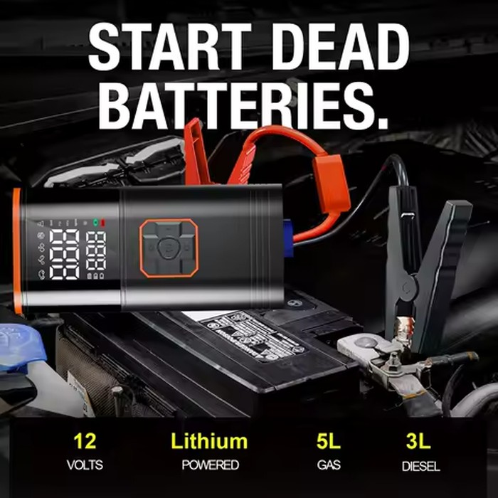 BELIBUY Portable Air Compressor 150 PSI Car Tyre Inflator Dual-Cylinder Design for All Vehicles Outdoor Tyre Emergency Use