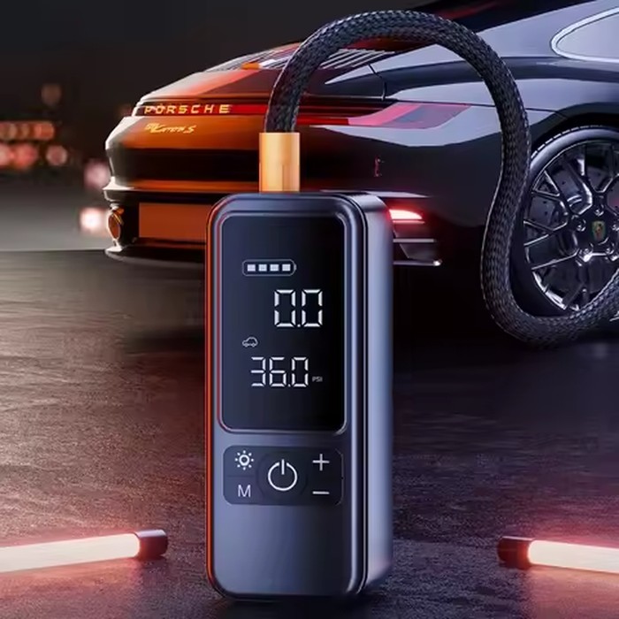 LEIBOO Car Inflator Compressor Pump With LED Lamp For Car Motorcycle Bicycle Tyre Balls Wireless Electric Car Air Tire Pump