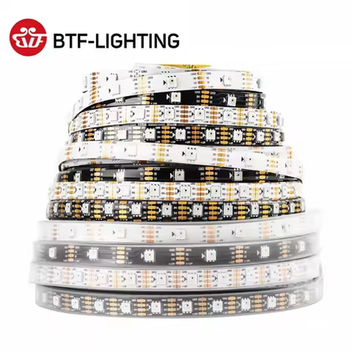WS2815 DC12V WS2812B WS2813 LED Strip Light RGB Individually Addressable LED Lights Dual Signal 30 60 100 144 LEDs IP30 65 67