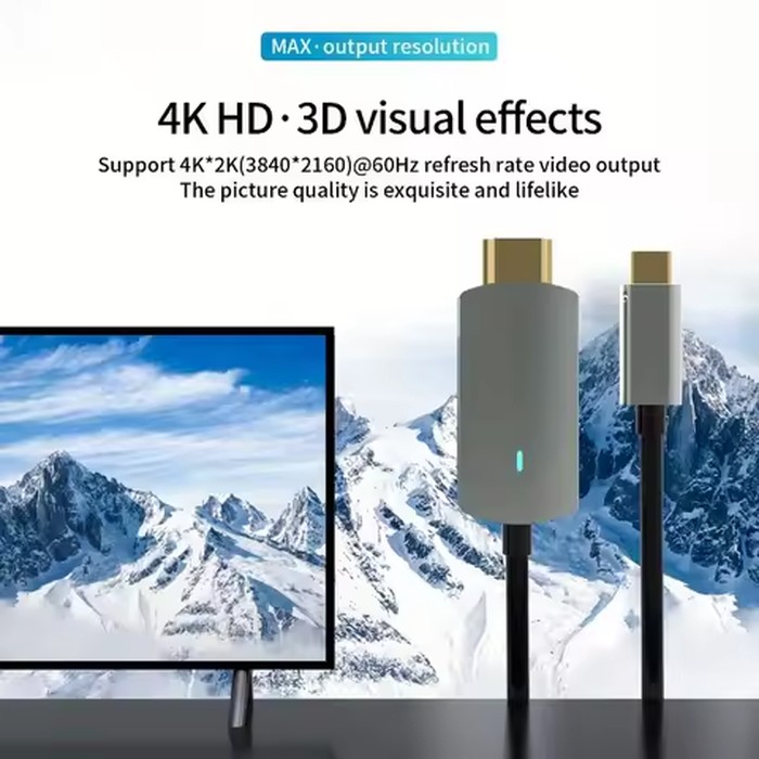 USB C Hub Type C to HDMI-Compatible HDTV Cable for TV Converter for Macbook Pro Air Iphone 15 16 17 S26 25 USB C Hub