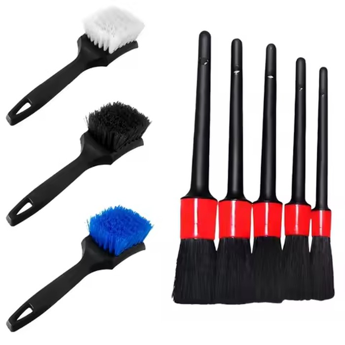 Car Wash Care Detailing Brush Set Cleaning Wheels Dashboards Vents Uses For Car Cleaning Brushes Car Accessories