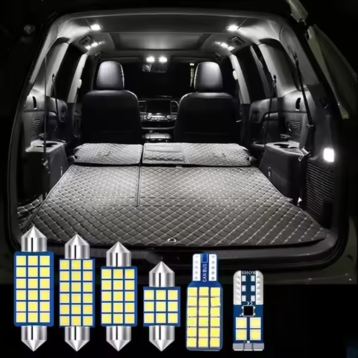 For BMW X5 E53 E70 F15 X5M F85 12v Car LED Bulbs Kit Interior Reading Lamps Vanity Mirror Trunk Door Courtesy Lights Accessories