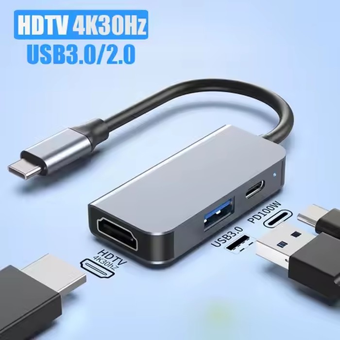 6/5/4/3 Ports USB C Hub to 4K HDMI-Compatible USB 3.0 2.0 HUB 4K 30Hz PD Fast Charge Charging Docking for MacBook iPad Samsung