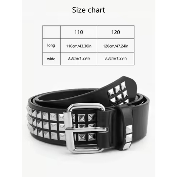SGIAWETA-1pc Unisex Solid Color Punk Rhinestone Studded Sparkly Leather Belt, Suitable For Teens, Casual Outdoor, Athletic, Vacations, Graduation Gifts, Birthday, Daily Wear-birthdaygift