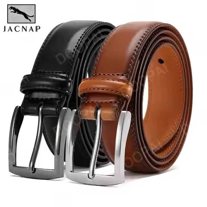 Men's Leather Belt Needle Buckle Belt Trendy New Casual Leather LONG Large Belts Cowhide Men's Belt Plus Size Men Belts