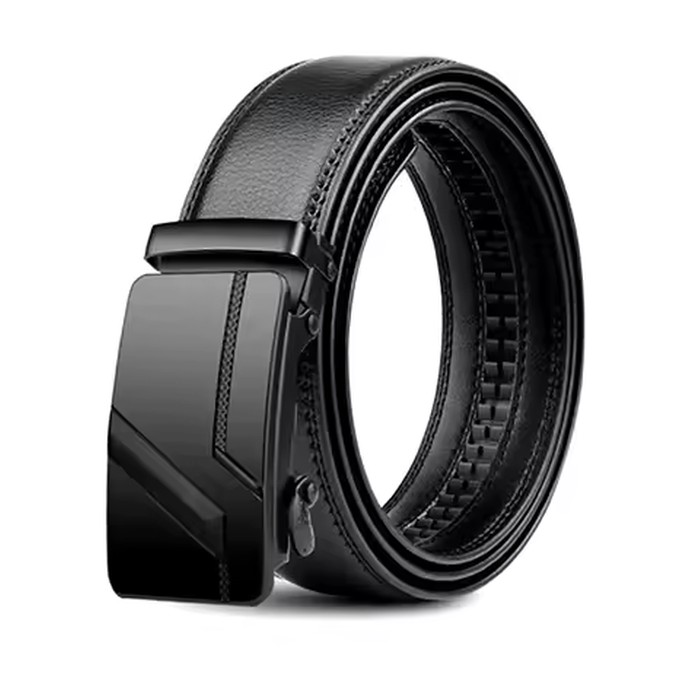 Men's High-Quality Belt 110cm 120cm 130cm Luxury Belt, Black Men's Automatic Buckle Jeans Men's Belt Suit Belt