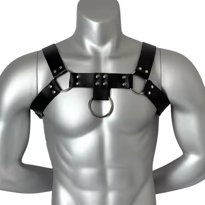 Men Fashionable PU Leather Harness Belts Street Style Gothic Belt Punk Rock Exotic Clothing Accessory Belt