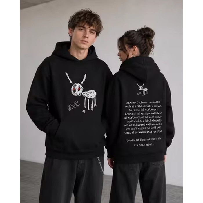 Rapper Drake for All The Dogs Letter Hoodie Unisex Oversized Gothic Graphic Hoodie Y2K Streetwear Pullover Sweatshirt for Men Women Couple